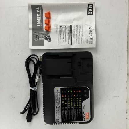 ЗЗ MAX マックス 18v 35mm 充電式フィニッシュネイラ バッテリーx1 充電器 ケース付 TJ-35FN1 ブラック×レッド