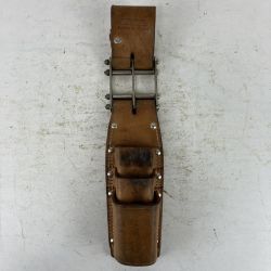 ЗЗ KNICKS ニックス ヌメ革 チェーン式親子3段ペンチホルダー チェーン金具 ベルトループ付 KN-303PDX キャメル Cランク