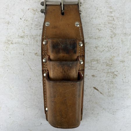 ЗЗ KNICKS ニックス ヌメ革 チェーン式親子3段ペンチホルダー チェーン金具 ベルトループ付 KN-303PDX キャメル