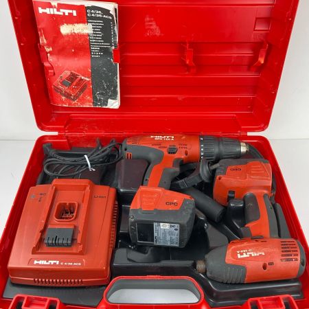 ЗЗ Hilti ヒルティ 14.4v インパクトドライバ ドライバドリル 充電器 バッテリー×2付 SID 144-A/SFH 144-A レッド