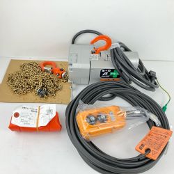 ЗЗ ZOJIRUSHI CORPORATION 象印 単相100v 200kg 小型電気チェーンブロック 取説 検査合格書 箱付 βS-020 オレンジ Sランク