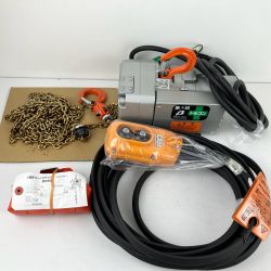 ЗЗ ZOJIRUSHI CORPORATION 象印 単相100v 200kg 小型電気チェーンブロック 取説 検査合格書付 βS-020 オレンジ Sランク