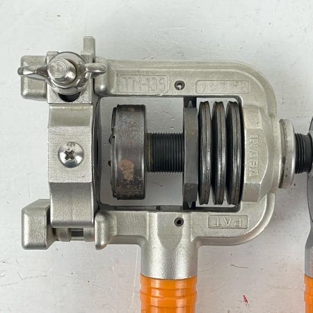 ЗЗ INABA DENKO ロングフレキツバ出し機 ツバ出し工具 配管 カセットダイス ケース付 TM-135 シルバー×オレンジ