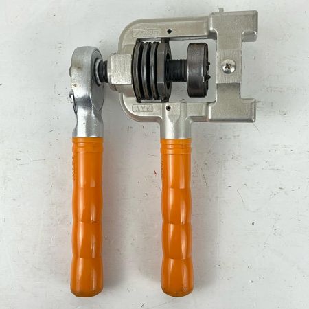 ЗЗ INABA DENKO ロングフレキツバ出し機 ツバ出し工具 配管 カセットダイス ケース付 TM-135 シルバー×オレンジ