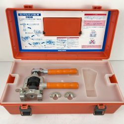 ЗЗ INABA DENKO ロングフレキツバ出し機 ツバ出し工具 配管 カセットダイス ケース付 TM-135 シルバー×オレンジ Cランク
