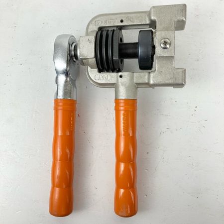 ЗЗ INABA DENKO ロングフレキツバ出し機 ツバ出し工具 配管 カセットダイス ケース付 TM-135 シルバー×オレンジ