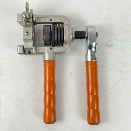 ЗЗ INABA DENKO ロングフレキツバ出し 機ツバ出し工具 配管 カセットダイス ケース付 TM-135 シルバー×オレンジ