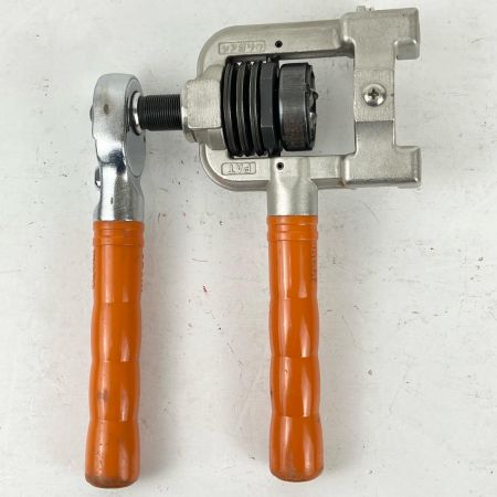 ЗЗ INABA DENKO ロングフレキツバ出し 機ツバ出し工具 配管 カセットダイス ケース付 TM-135 シルバー×オレンジ