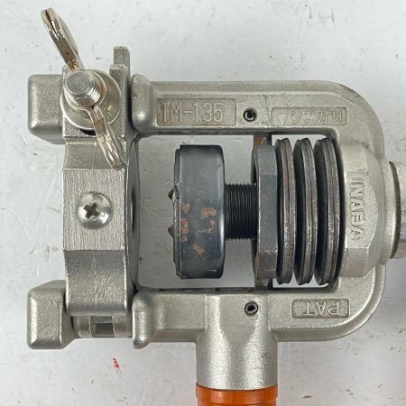 ЗЗ INABA DENKO ロングフレキツバ出し機 ツバ出し工具 配管 カセットダイス ケース付 TM-135 シルバー×オレンジ