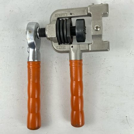 ЗЗ INABA DENKO ロングフレキツバ出し機 ツバ出し工具 配管 カセットダイス ケース付 TM-135 シルバー×オレンジ