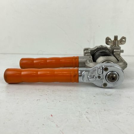 ЗЗ INABA DENKO ロングフレキツバ出し機 ツバ出し工具 配管 カセットダイス ケース付 TM-135 シルバー×オレンジ