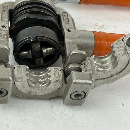 ЗЗ INABA DENKO ロングフレキツバ出し機 ツバ出し工具 配管 カセットダイス ケース付 TM-135 シルバー×オレンジ