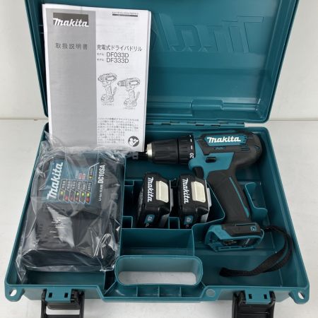 ЗЗ MAKITA マキタ 10.8v 充電式ドライバドリル バッテリーx2 充電器 ケース付 DF333D ブルー