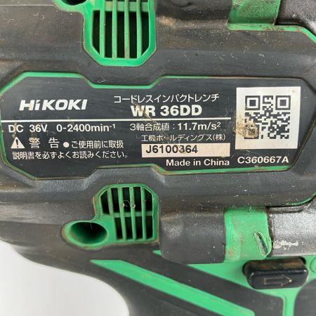 ЗЗ HiKOKI ハイコーキ 36v 19mm 充電式インパクトレンチ バッテリー×1付 ※充電器なし WR36DD グリーン