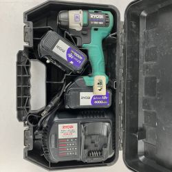 ЗЗ RYOBI リョービ 18v インパクトドライバ バッテリーx2 充電器 ケース付 BID-180 グリーン Cランク