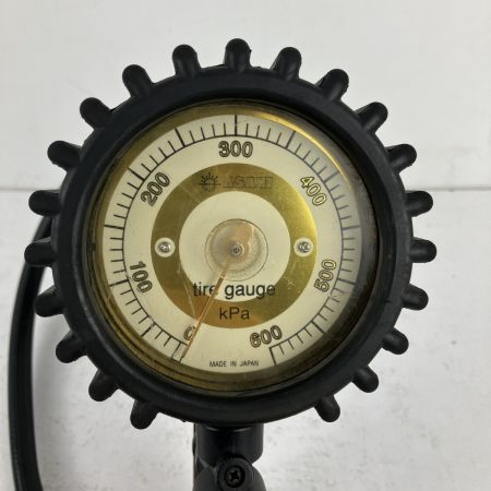 ЗЗ ASAHI アサヒ 600kPA タイヤゲージ ゲージホタル ブラック