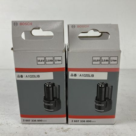 ЗЗ BOSCH ボッシュ 10.8v 2.0Ah バッテリー 2個セット A1020LIB ブラック