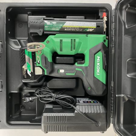 ЗЗ HiKOKI ハイコーキ 40mm 36v コードレス仕上釘打機 バッテリーx1 充電器 ケース付 NT3640DA グリーン×ブラック
