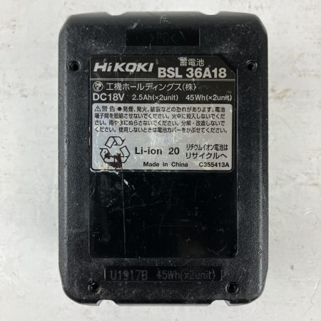 ЗЗ HiKOKI ハイコーキ 40mm 36v コードレス仕上釘打機 バッテリーx1 充電器 ケース付 NT3640DA グリーン×ブラック