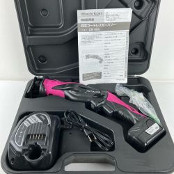 ЗЗ HITACHI 日立 10.8v 充電式セーバーソー 充電器 バッテリー×1 ケース付 CR10DL ピンク×ブラック Bランク