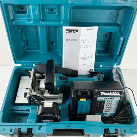 ЗЗ MAKITA マキタ 100mm 18v 充電式ジョイントカッタ 充電器 バッテリー×1 ケース付 PJ180DRG ブルー