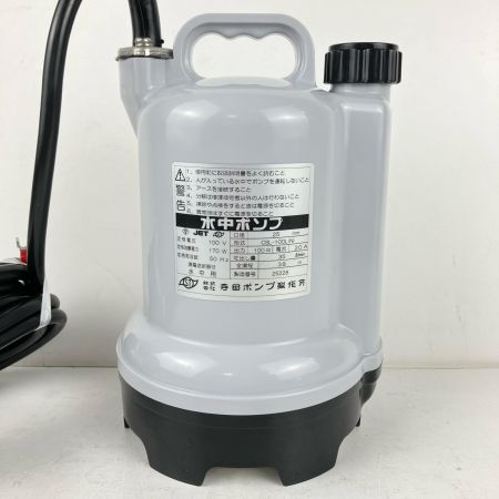 ЗЗ TERADA 25ｍｍ 100v 低水用水中ポンプ 要部ステンレス 外箱付 CSL-100L グレー