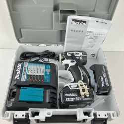 ЗЗ MAKITA マキタ 18v 充電式インパクトドライバ 充電器 バッテリー×2 ケース付 TD149D ホワイトxブラック Sランク