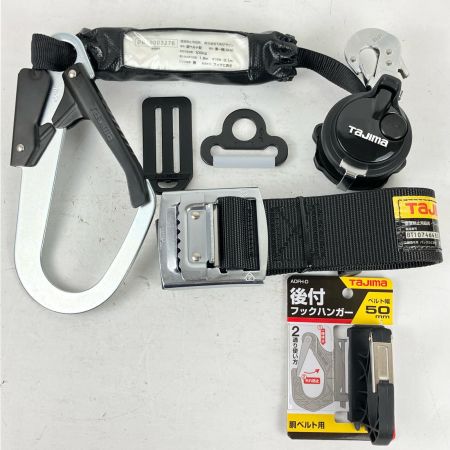 ЗЗ TAJIMA タジマ Mサイズ 胴ベルト用 スチールベルト 巻取式ランヤード 箱付 B1SMVR-L1BK ブラック