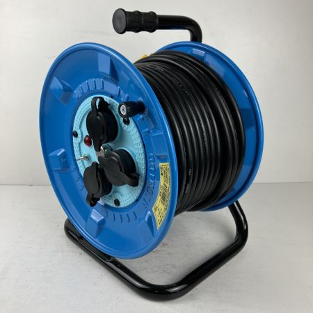 ЗЗ 日動工業 100v 30m ドラム コードリール 防雨防塵型 アース付 NPW-E33 ブルー