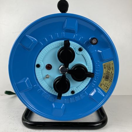 ЗЗ 日動工業 100v 30m ドラム コードリール 防雨防塵型 アース付 NPW-E33 ブルー
