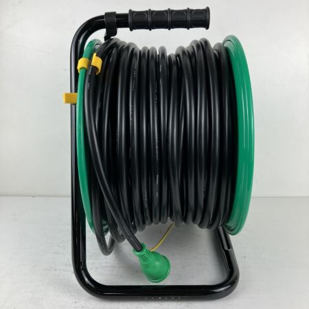 ЗЗ 日動工業 100v 50m ドラム コードリール 防雨防塵型 アース付 温度センサー付 FW-E53 グリーン