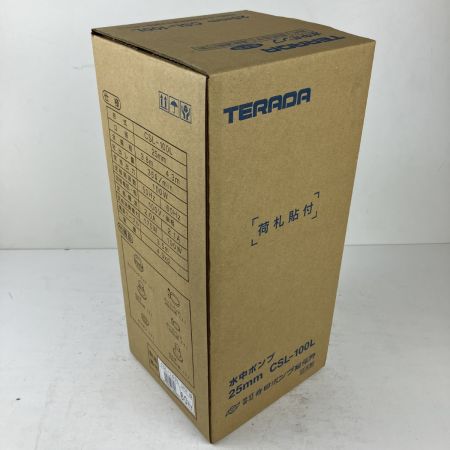 ЗЗ 寺田ポンプ 100v 口径25mm 水中ポンプ 取説 外箱付 CSL-100L ホワイト