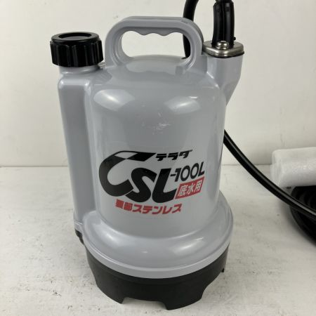 ЗЗ 寺田ポンプ 100v 口径25mm 水中ポンプ 取説 外箱付 CSL-100L ホワイト