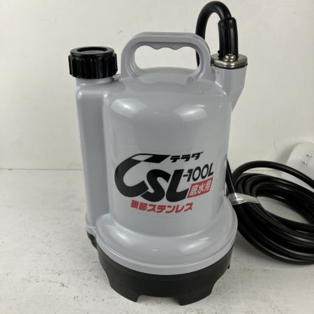 ЗЗ 寺田ポンプ (2) 100v 口径25mm 水中ポンプ 取説 外箱付 CSL-100L ホワイト