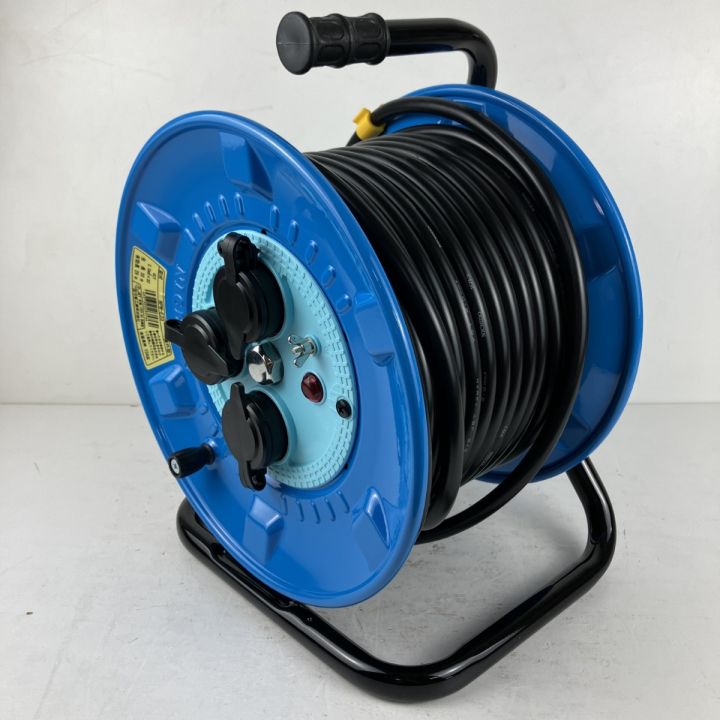 NICHIDO 日動 100v 30m コードリール ドラム NPW-E33 ブルー ЗЗ NICHIDO (2) 100v 30m ドラム コードリール 防雨防塵型 アース付