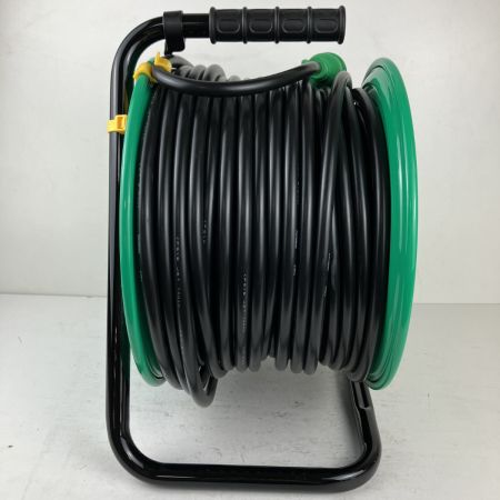 ЗЗ NICHIDO (2) 100v 50m ドラム コードリール 防雨防塵型 アース付 温度センサー付 FW-E53 グリーン