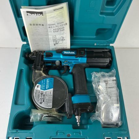 ЗЗ MAKITA マキタ 41mm 高圧 エアビス打ち機 取説 ケース付 AR411HR ブルー