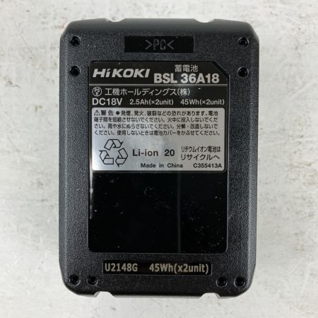 ЗЗ HiKOKI ハイコーキ 36v インパクトドライバ バッテリーx1 充電器 ケース付 WH36DC グリーン