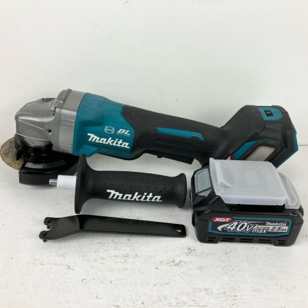 ЗЗ MAKITA マキタ 100mm 40v 充電式ディスクグラインダー バッテリー×1 ハンドル付 ※充電器なし GA019G ブルー