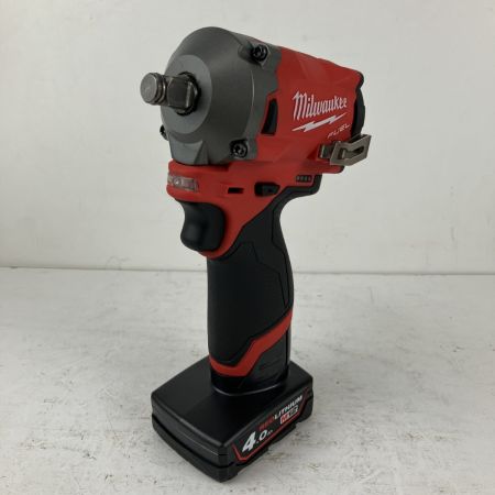 ЗЗ Milwaukee 12v 充電式インパクトレンチ バッテリーx2 充電器 ケース付 M12 FIWF12-0C JP レッド
