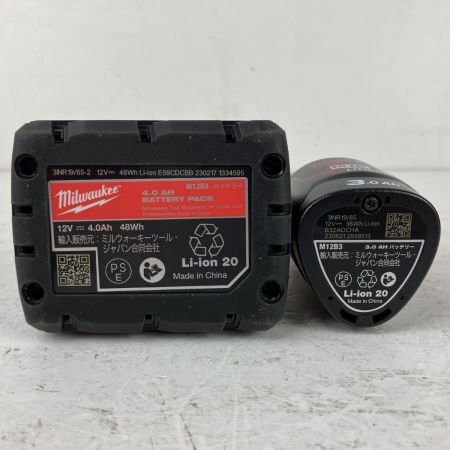 ЗЗ Milwaukee 12v 充電式インパクトレンチ バッテリーx2 充電器 ケース付 M12 FIWF12-0C JP レッド