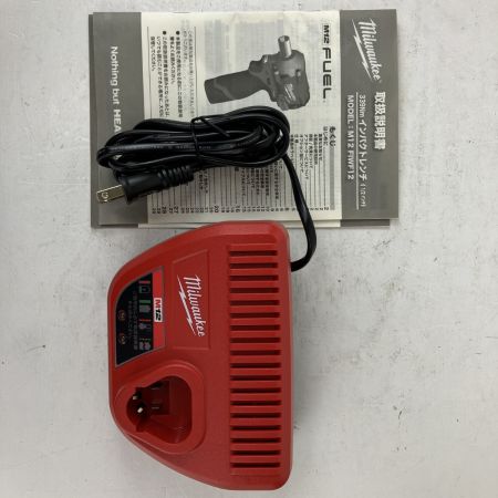 ЗЗ Milwaukee 12v 充電式インパクトレンチ バッテリーx2 充電器 ケース付 M12 FIWF12-0C JP レッド