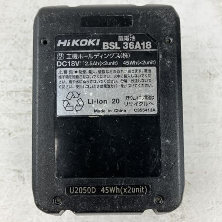 ЗЗ HiKOKI ハイコーキ 36v 147mm 丸のこ バッテリーx1付※充電器無し C3605DC(SK) ブラック×グリーン