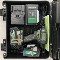ЗЗ HiKOKI ハイコーキ 36v インパクトドライバ バッテリーx2 充電器 ケース付 WH36DC グリーン Cランク