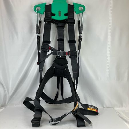 ЗЗ TAJIMA タジマ Mサイズ フルハーネス型安全帯 平ロープ式ダブルランヤード・腰当・腰ベルト付き ブラック