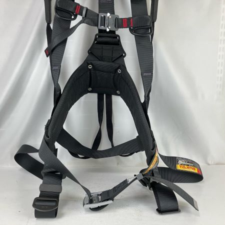 ЗЗ TAJIMA タジマ Mサイズ フルハーネス型安全帯 平ロープ式ダブルランヤード・腰当・腰ベルト付き ブラック