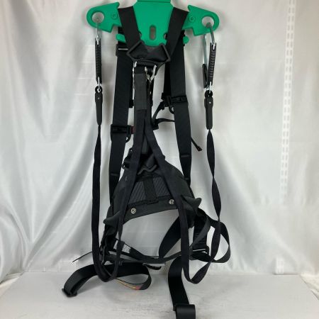 ЗЗ TAJIMA タジマ Mサイズ フルハーネス型安全帯 平ロープ式ダブルランヤード・腰当・腰ベルト付き ブラック