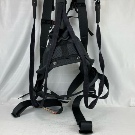 ЗЗ TAJIMA タジマ Mサイズ フルハーネス型安全帯 平ロープ式ダブルランヤード・腰当・腰ベルト付き ブラック