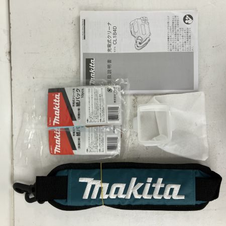 ЗЗ MAKITA マキタ 18v 充電式クリーナ 各種ノズル ケース付 ※バッテリー、充電器無し CL184D ブルー