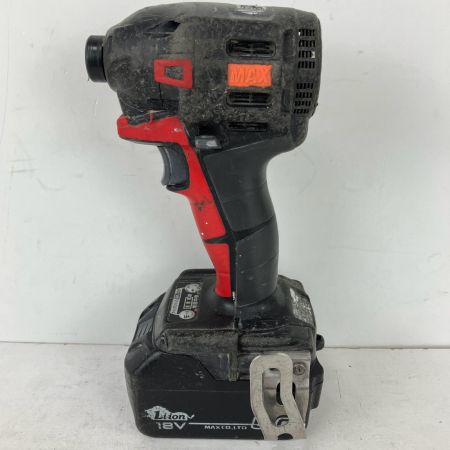 ЗЗ MAX マックス 14.4v/18v 充電式ブラシレスインパクトドライバ 充電器 バッテリー×2 ケース付 PJ-ID152 レッド×ブラック